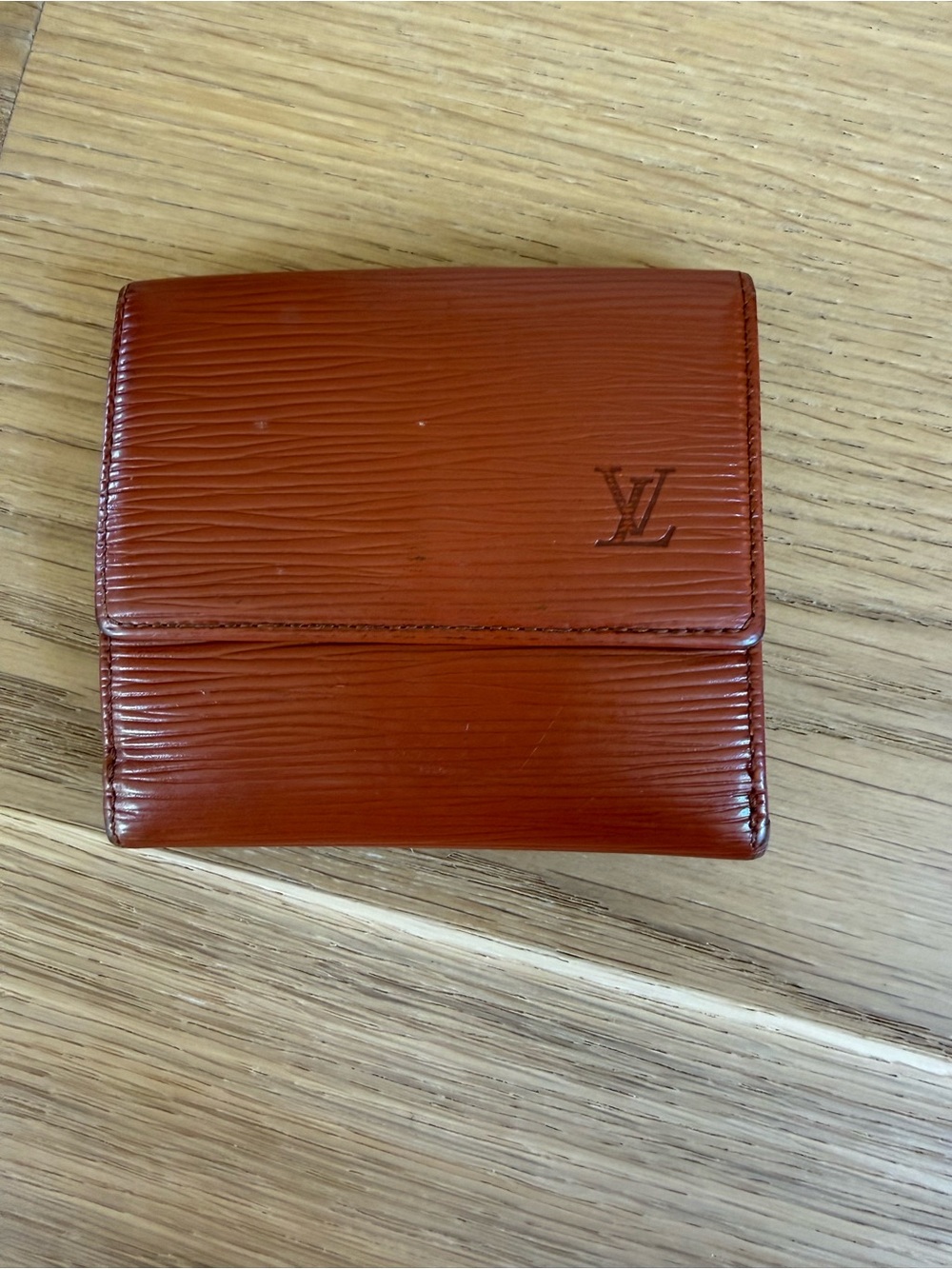 Louis Vuitton Brown Epi Leather Fawn Kenyan Brown Small Wallet